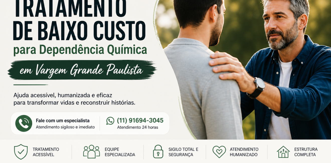 Tratamento de Dependência Química de Baixo Custo em Vargem Grande Paulista: Atendimento Rápido e Acessível