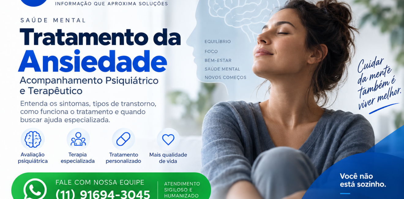 Tratamento da Ansiedade: Acompanhamento Psiquiátrico e Terapêutico