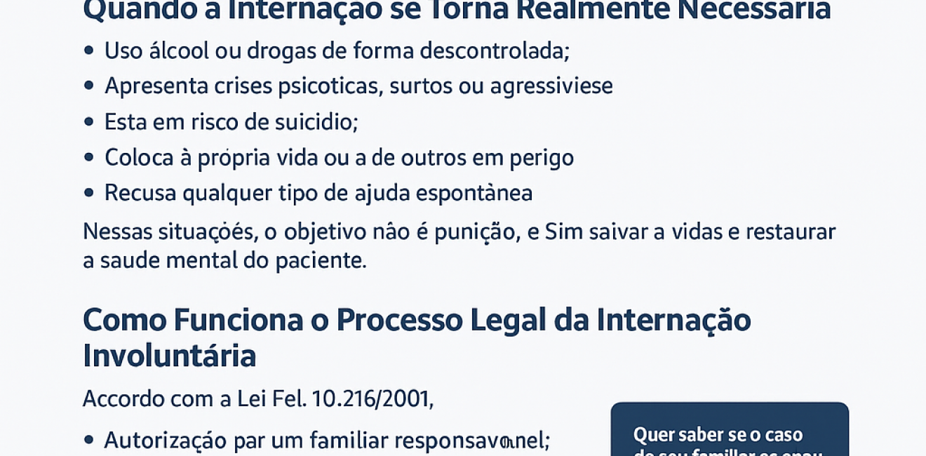 Quando a Internação Involuntária se Torna Necessária? Saiba o Momento de Agir!