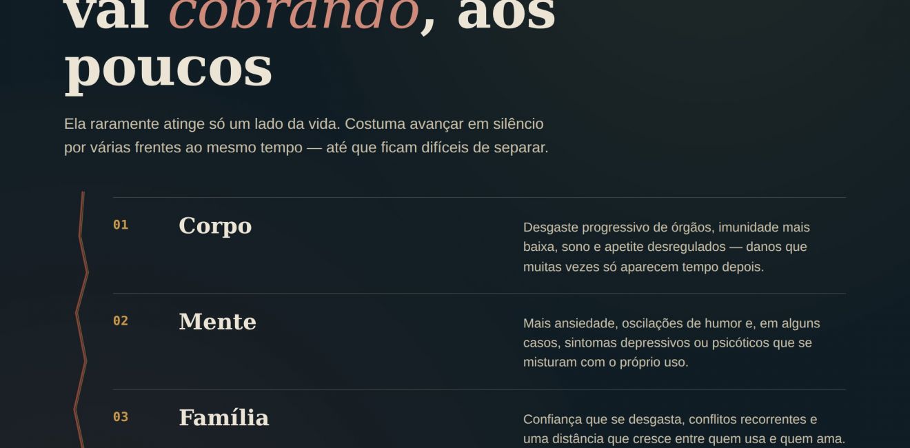 Dependência Química: Sinais, Riscos e Como Funciona o Tratamento