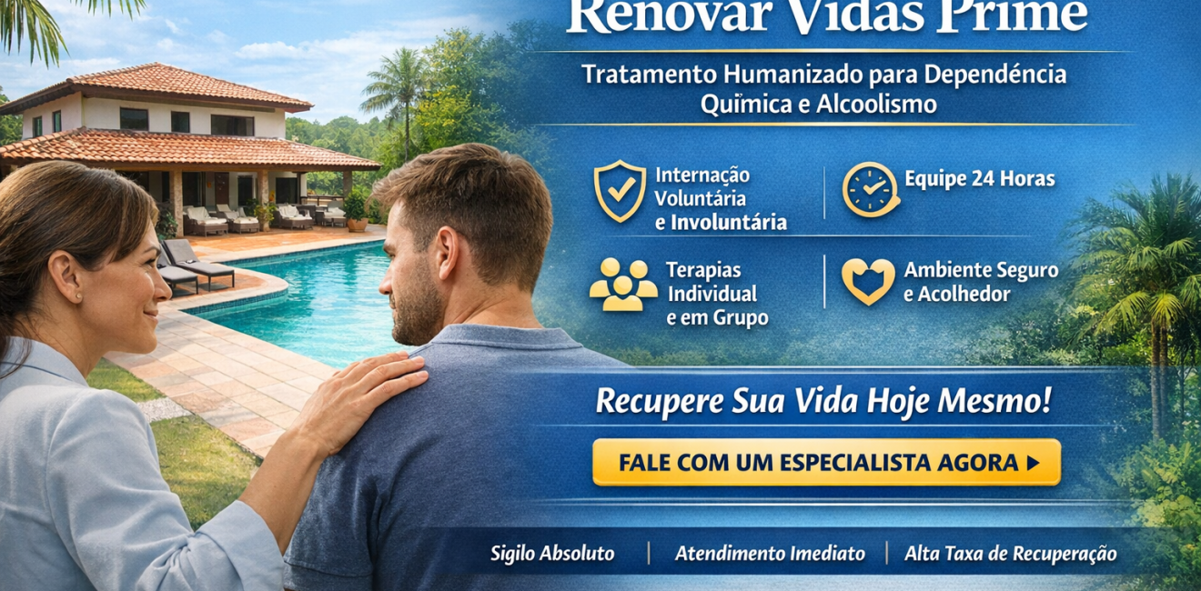 Residencial Renovar Vidas Prime – Tratamento Especializado em Dependência Química e Saúde Mental