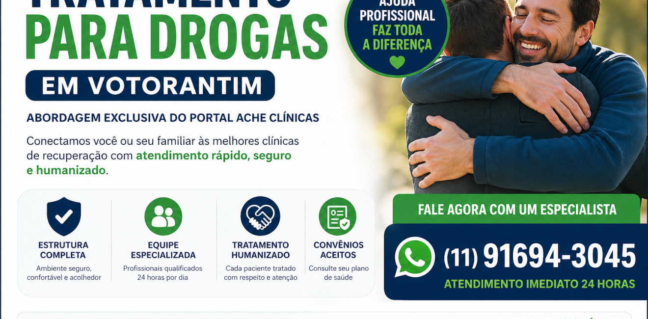 Tratamento para Drogas em Votorantim: Abordagem Exclusiva do Portal Ache Clínicas