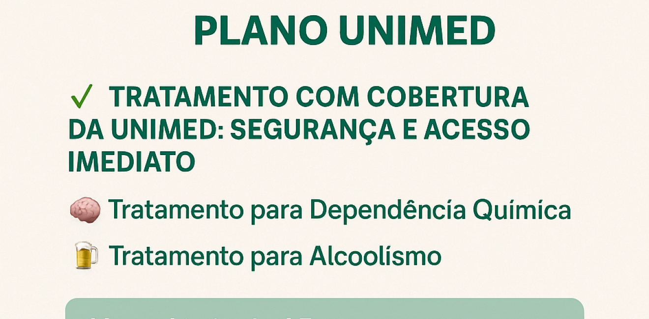 Últimas Vagas para Reabilitação Química e Alcoolismo com Plano Unimed