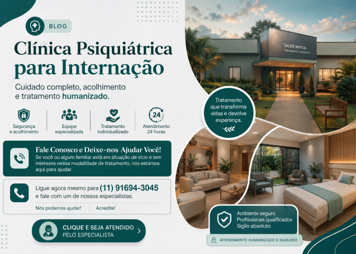 Clínica Psiquiátrica para Internação: Tratamento Humanizado e Atendimento Imediato 24 Horas