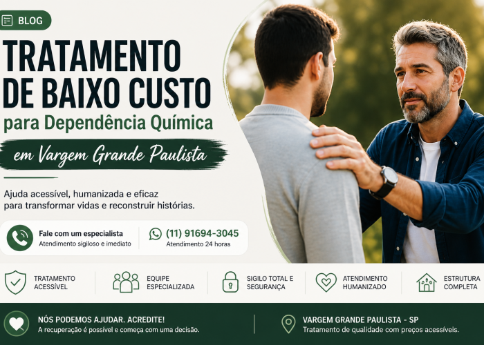 Tratamento de Dependência Química de Baixo Custo em Vargem Grande Paulista: Atendimento Rápido e Acessível