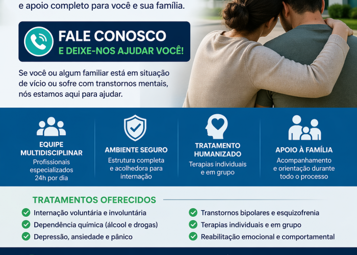 Hospital Especializado para Internação de Saúde Mental em São Paulo