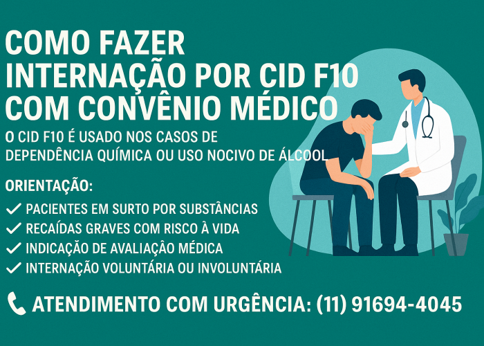 Como Fazer Internação por CID F10 com Convênio Médico