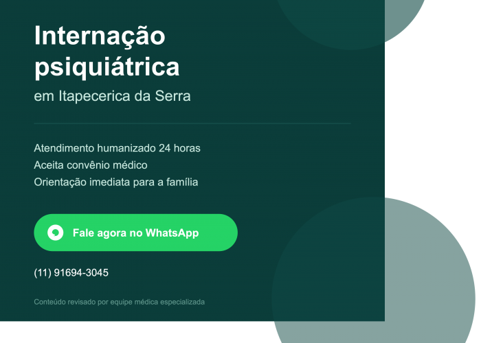 Internação Psiquiátrica em Itapecerica da Serra: Como Funciona, Quando é Necessária e Quais São Seus Direitos
