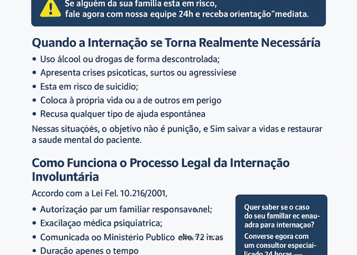 Quando a Internação Involuntária se Torna Necessária? Saiba o Momento de Agir!