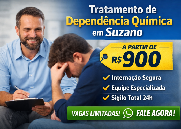 Vagas para Tratamento de Dependência Química em Suzano a partir de R$ 900