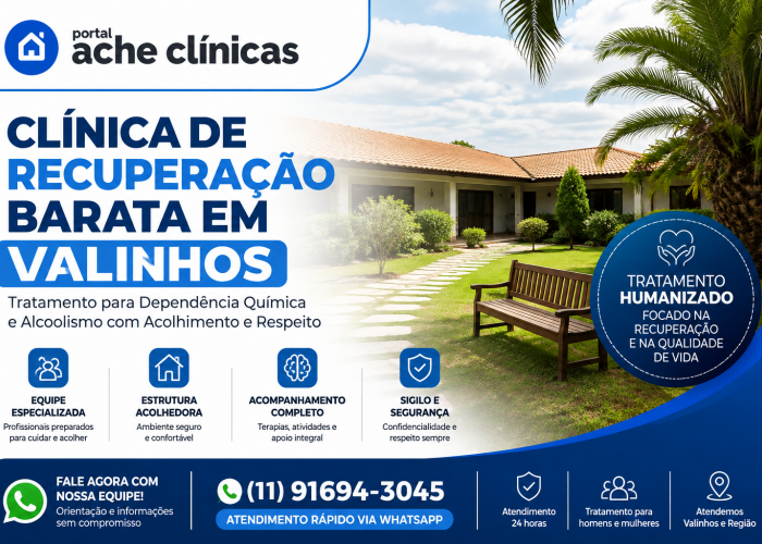 Clínica de Recuperação Barata em Valinhos: Tratamento para Dependência Química e Alcoolismo